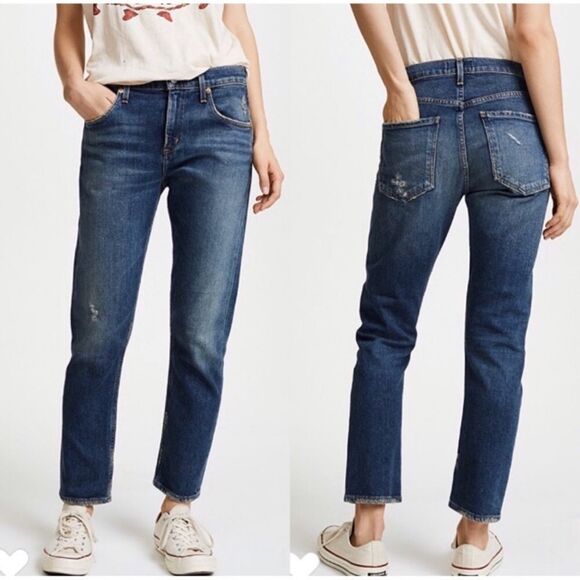 Agolde Isabel Slim Boyfriend Ankle Jeans in Sanctuary Size 26 - Picture 1 of 14